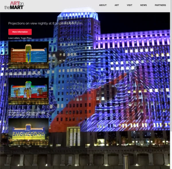 ART on the MART projection in Chicago