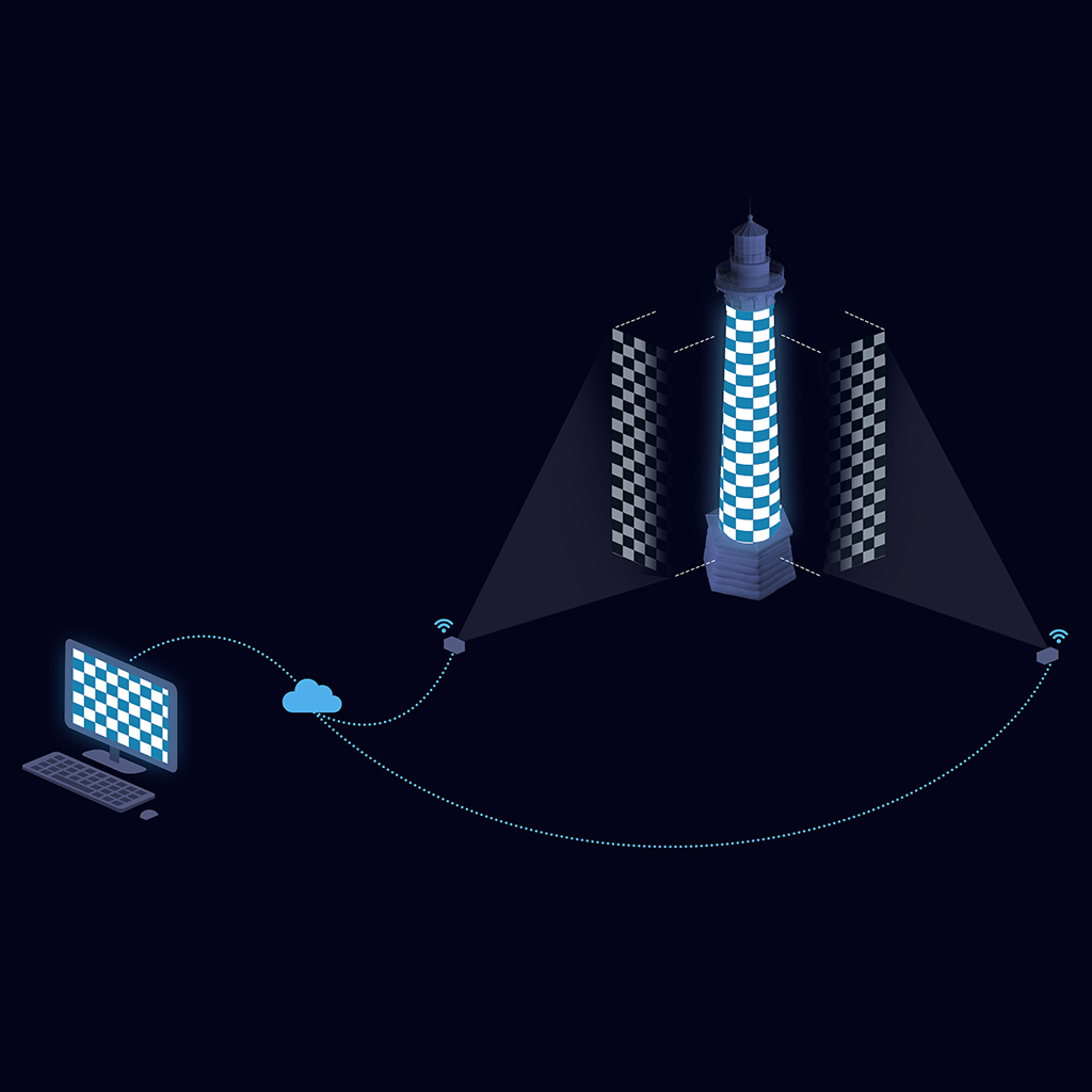 Lumiverse cloud-based projection mapping editor