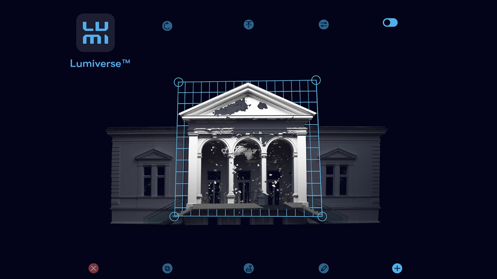 Lumiverse projection mapping software interface