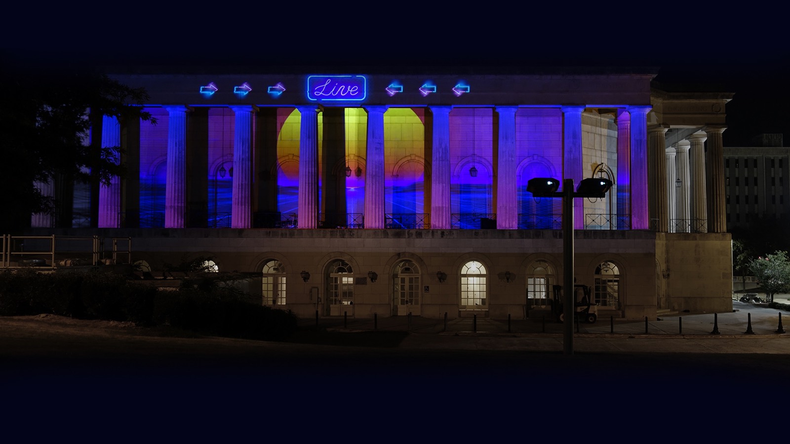 LM3X LAZR projection mapping installation in Macon, Georgia