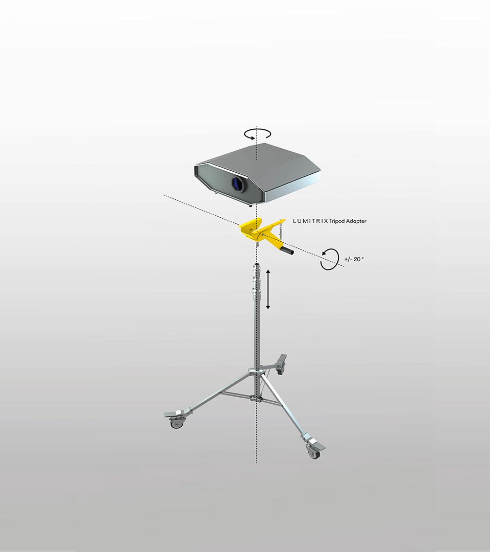 Tripod with projector at event