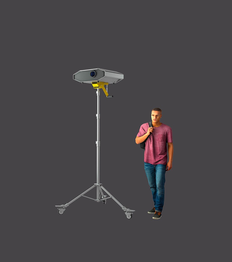Tripod projection at concert